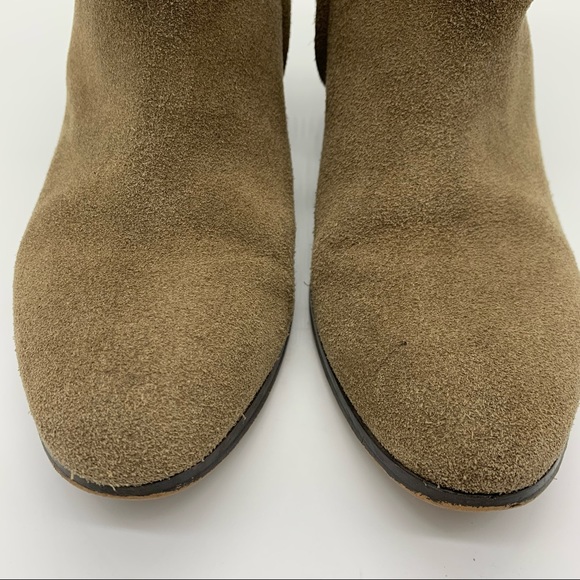 Coach Patricia Suede Ankle Booties in Fatigue/ Chestnut Size 6B - Picture 3 of 12